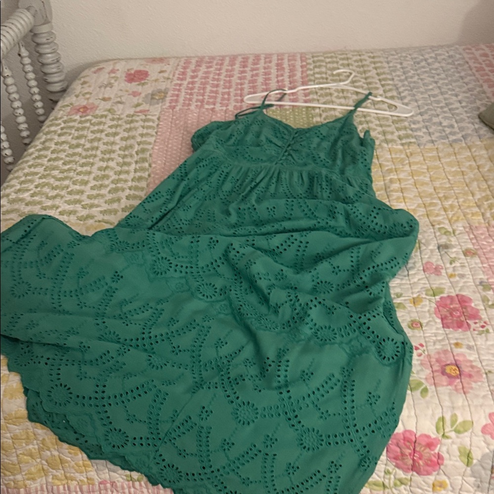 Sundance Teal Eyelet Maxi Dress